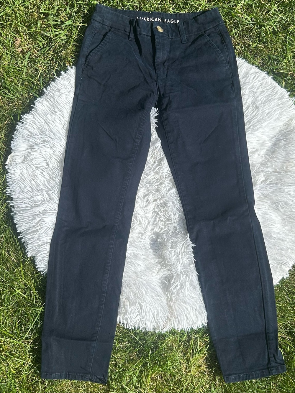 American Eagle Outfitters Navy Blue Skinny AEO Twill X Pants
Size 4R